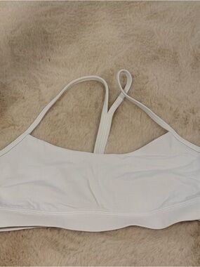 lululemon athletica White Strappy Light Support Sports Bra